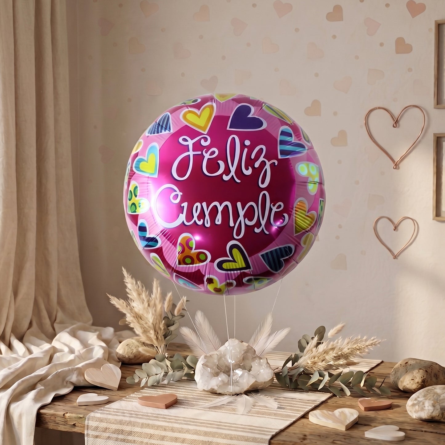 Colorful cumple party balloon