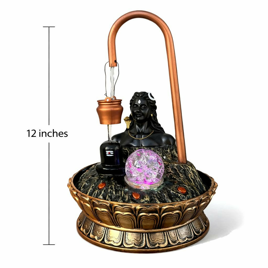 Decorative antique-style base of LED water fountain