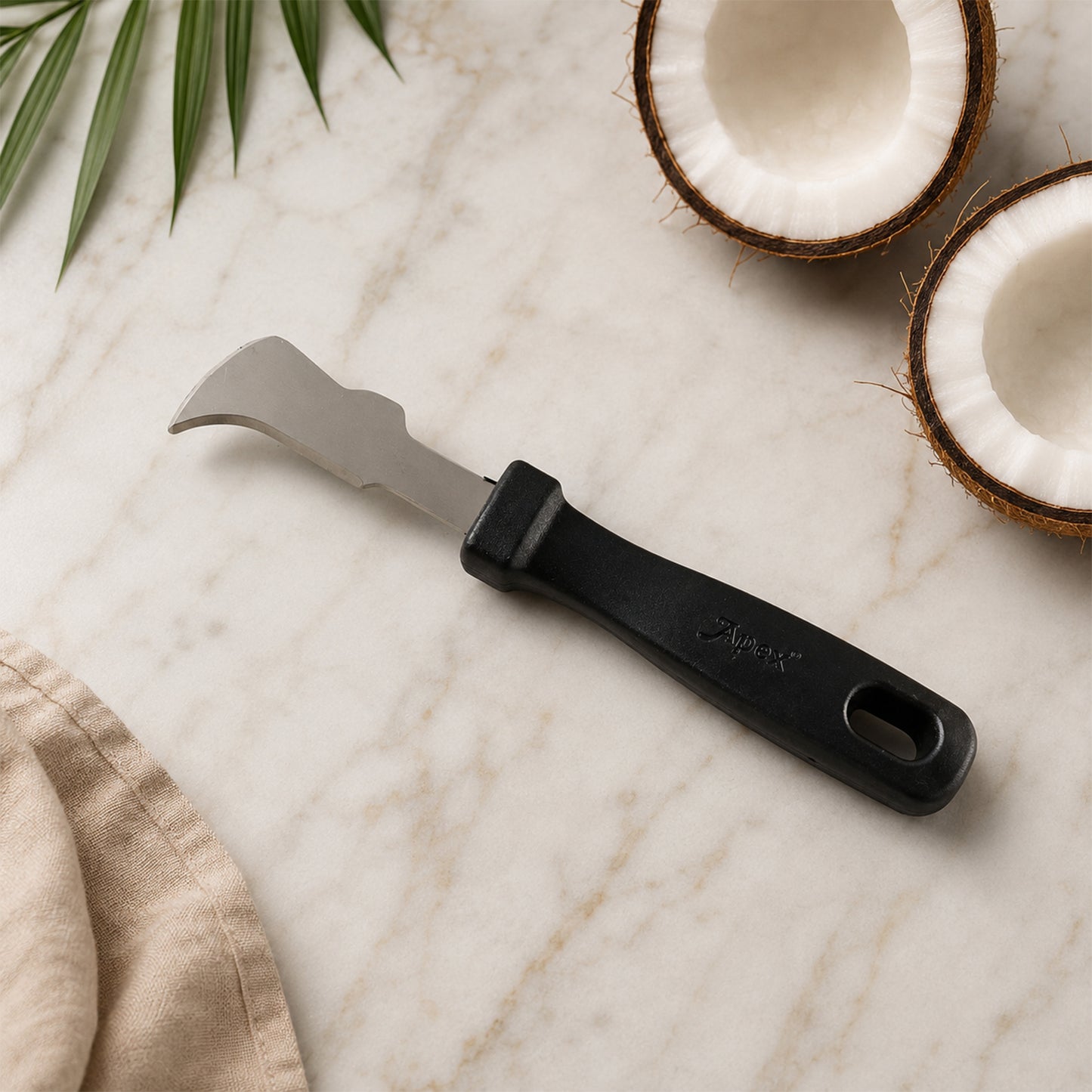 Apex Coconut Meat Removal Tool with Steel Blade and Grip Handle (1 Pc)