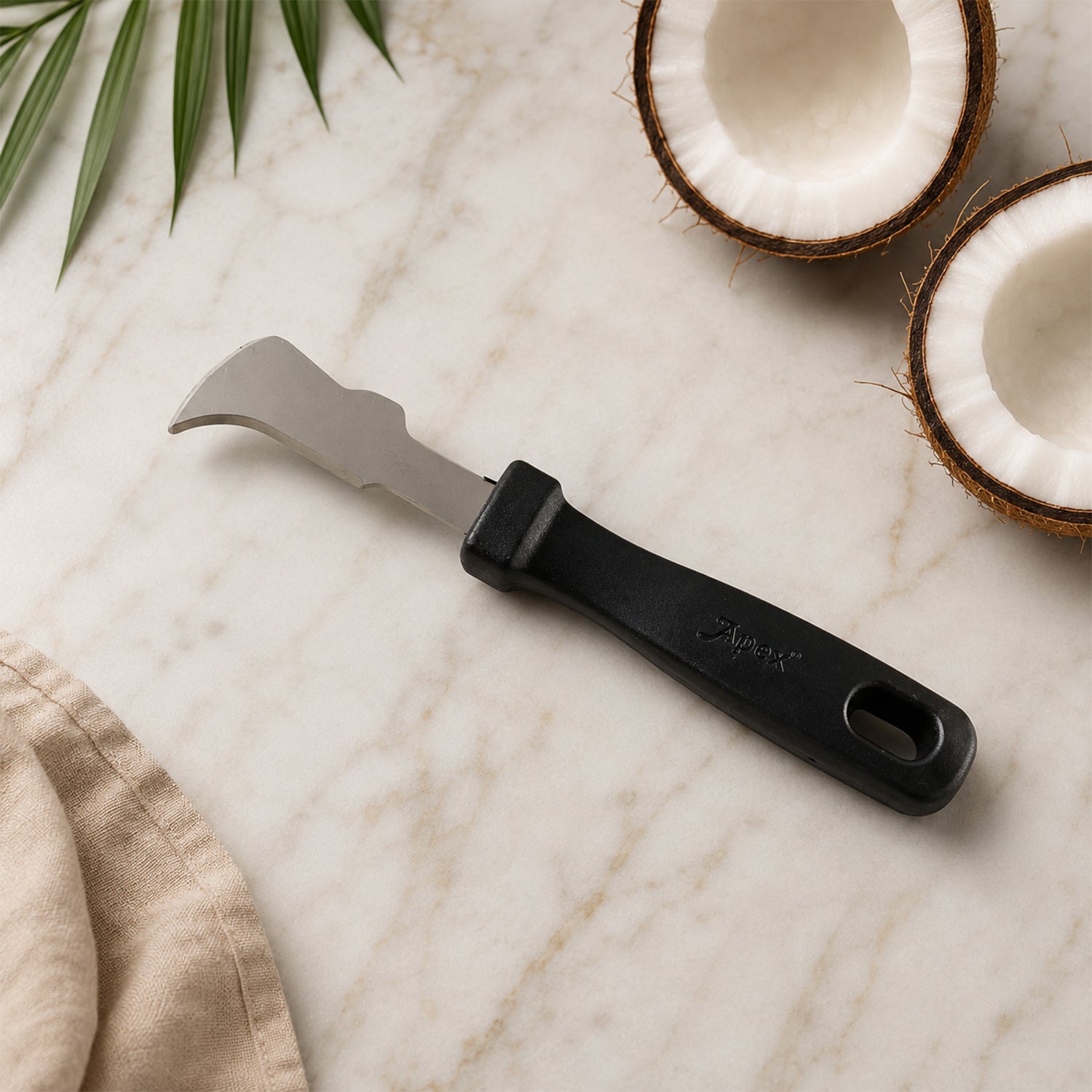 Apex Coconut Meat Removal Tool with Steel Blade and Grip Handle (1 Pc)