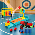 Kids Indoor Game Combo – Foam Dart Blaster, Mini Basketball Game & Counting Frame Set