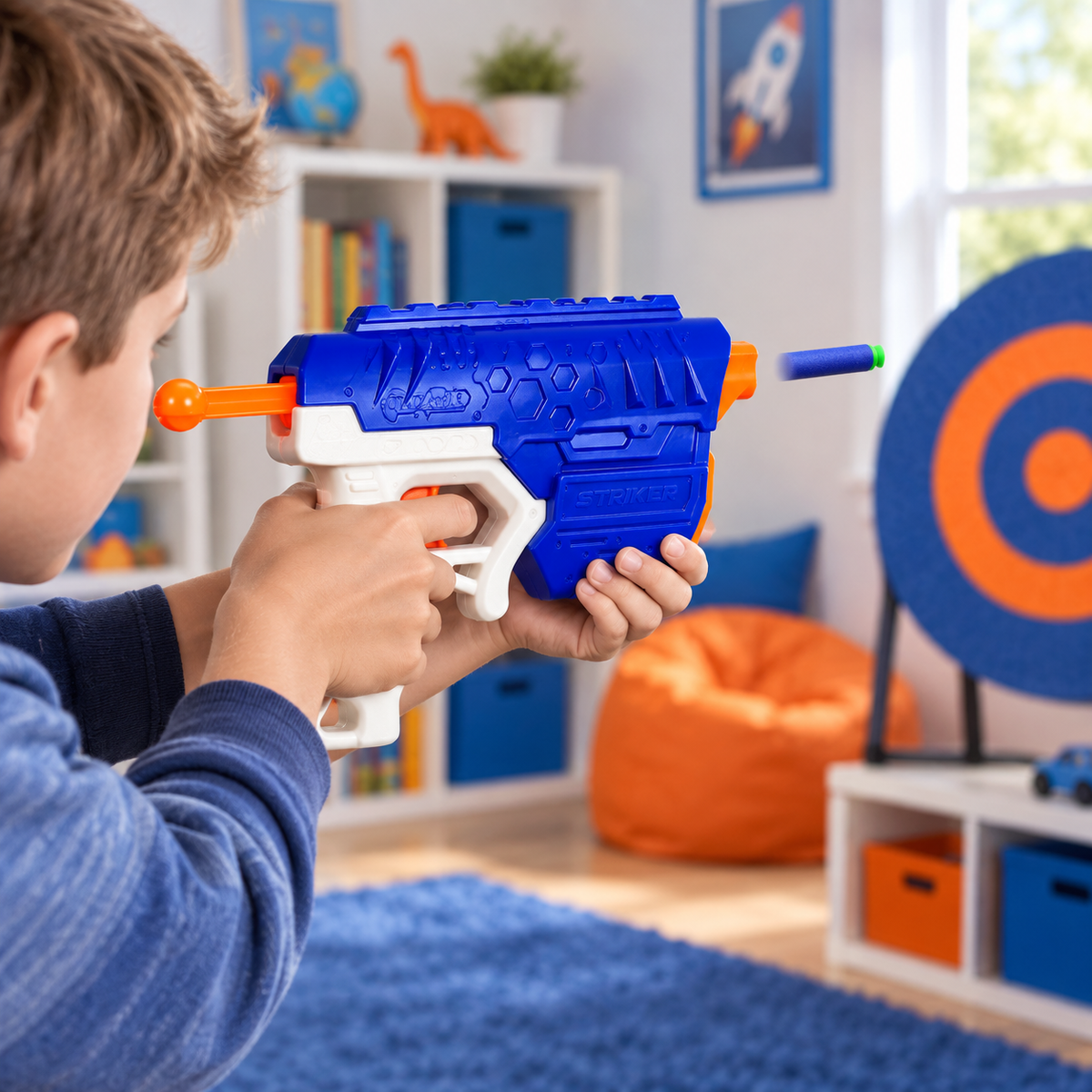 Kids Action Play Combo – Bubble Blaster, Foam Dart Gun & Ball Catcher Toy Set