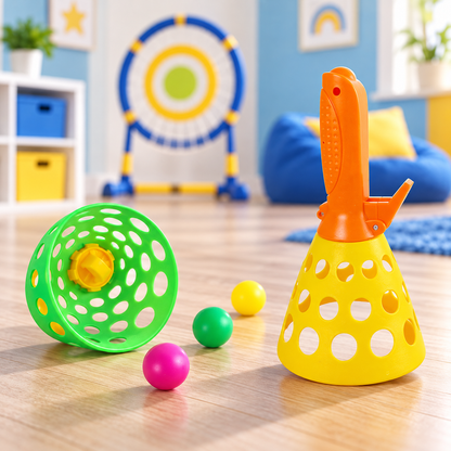Kids Action Play Combo – Bubble Blaster, Foam Dart Gun & Ball Catcher Toy Set