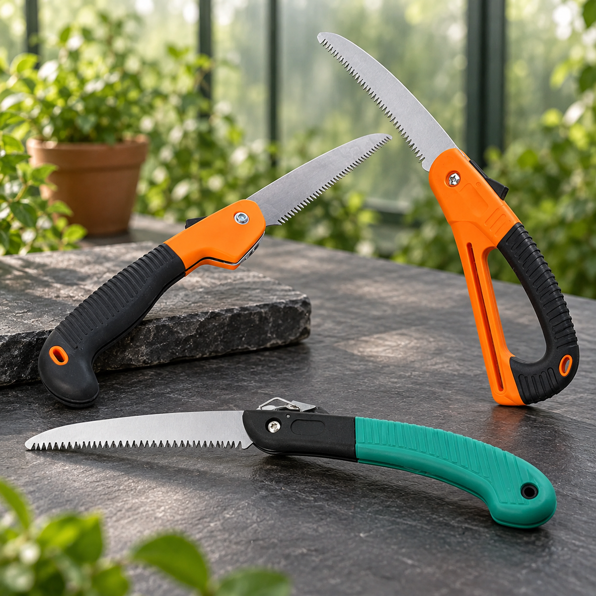 Garden Pruning Hand Saw Set – 3 Pc Wood Cutting Tool Combo