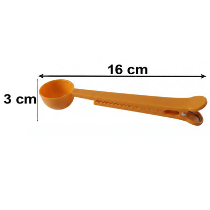 Multipurpose Plastic Kitchen Clamp 2 in 1 Measuring Scoop Bag Clip (1 Pc)