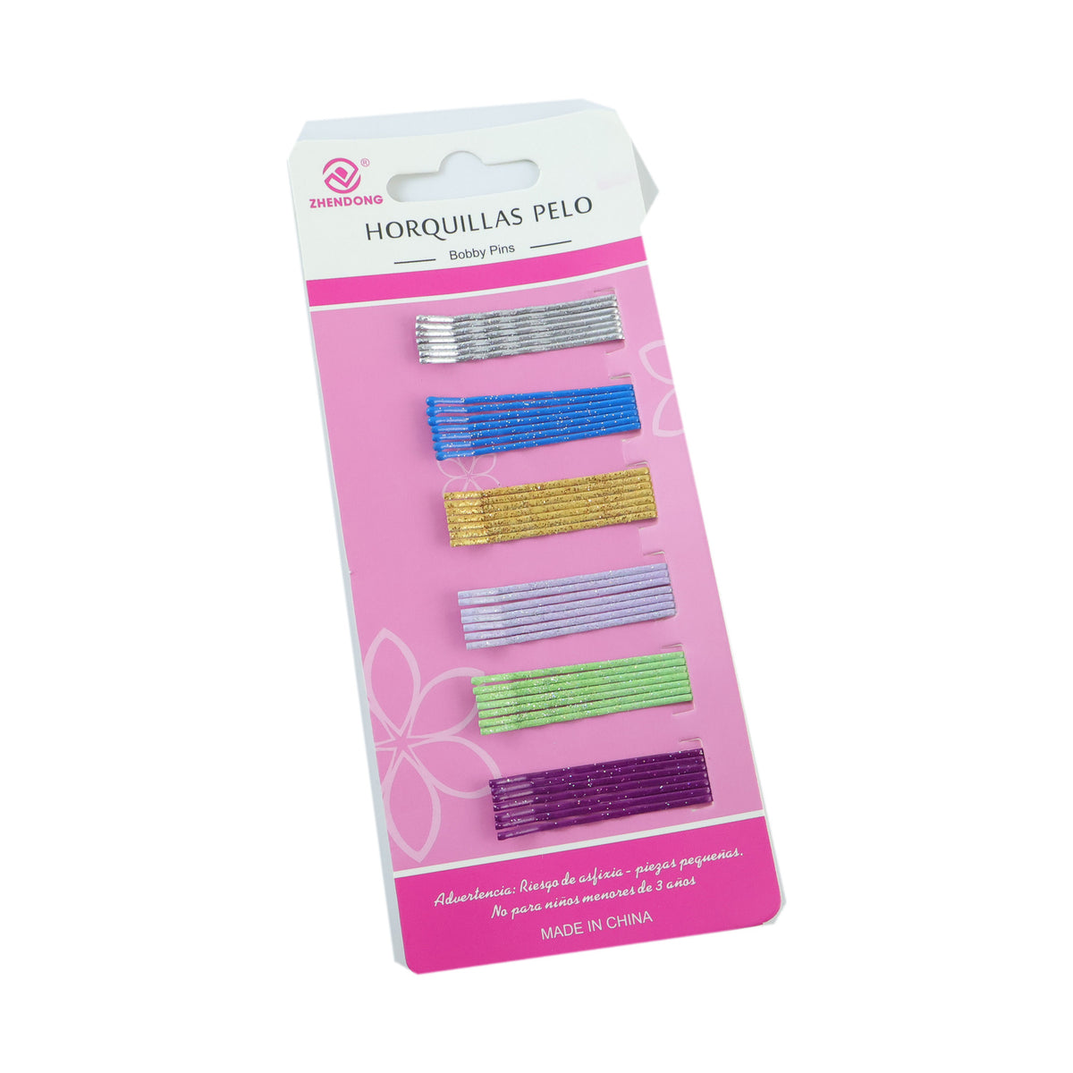 Multicolor Glitter Metal Bobby Pins Set for Hair Styling Women Girls (42 Pc)