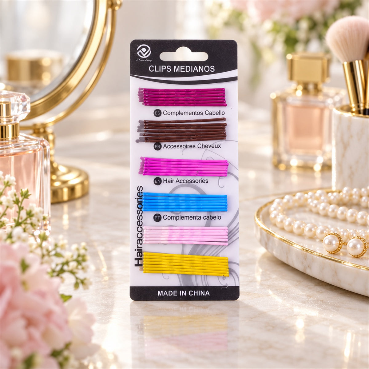 Metal Hair Pins with Wavy Design for Bun Updo and Everyday Hair Styling (38 Pc)