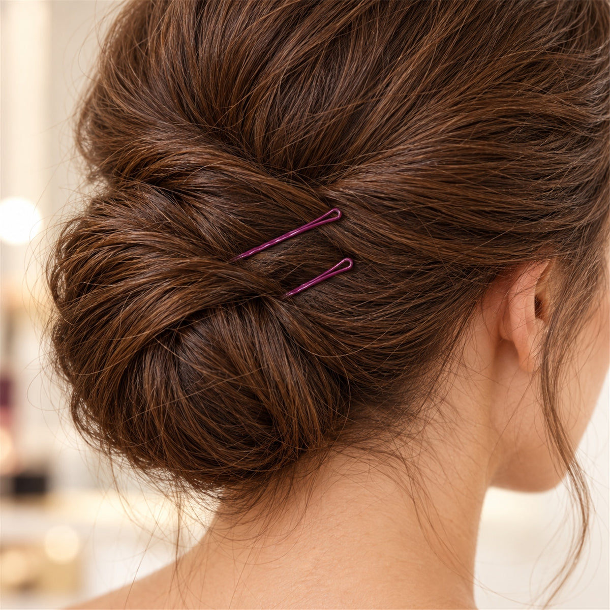 Metal Hair Pins with Wavy Design for Bun Updo and Everyday Hair Styling (38 Pc)