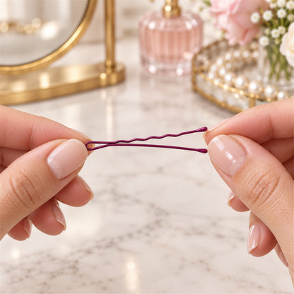 Metal Hair Pins with Wavy Design for Bun Updo and Everyday Hair Styling (38 Pc)