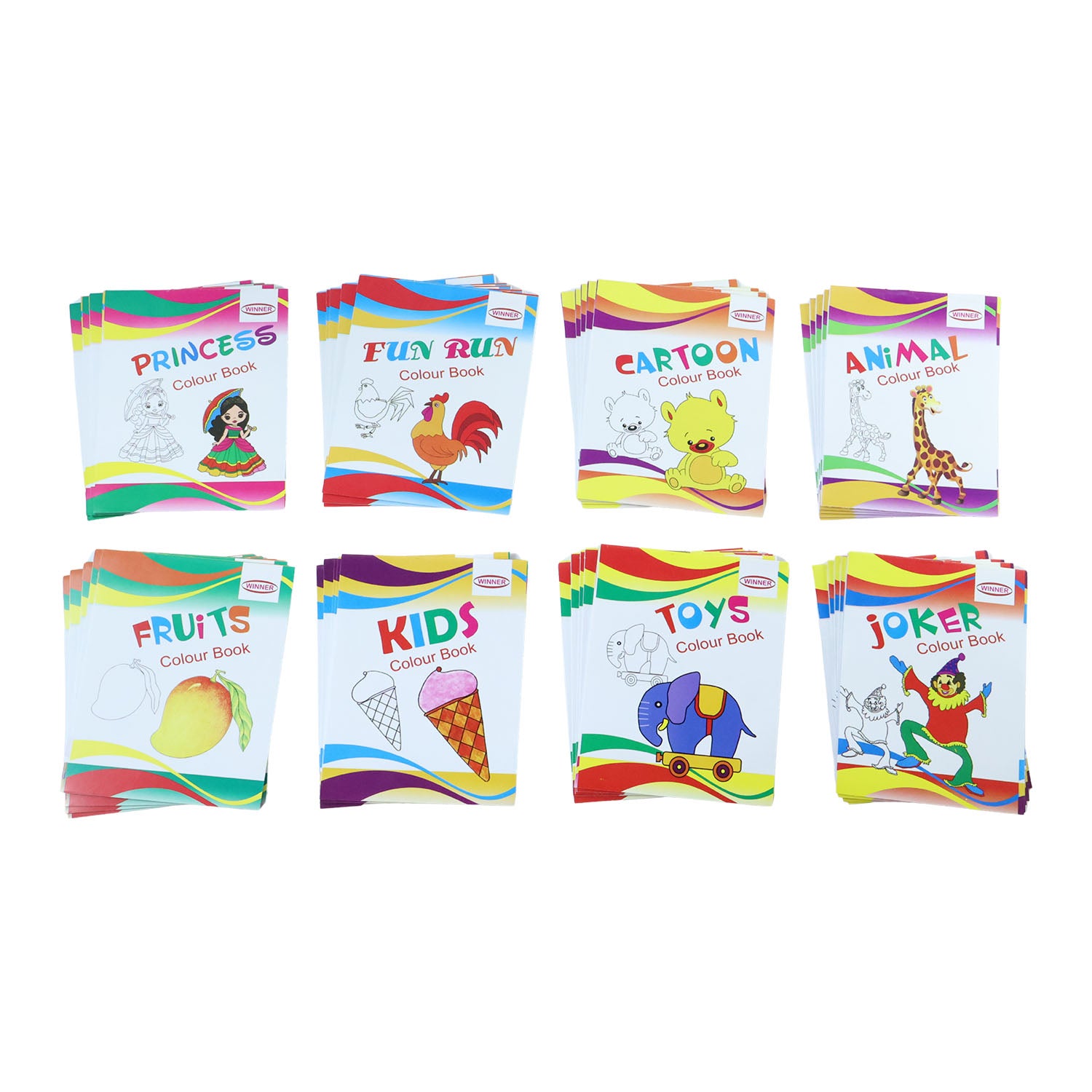 Collection of kids' activity & colouring books