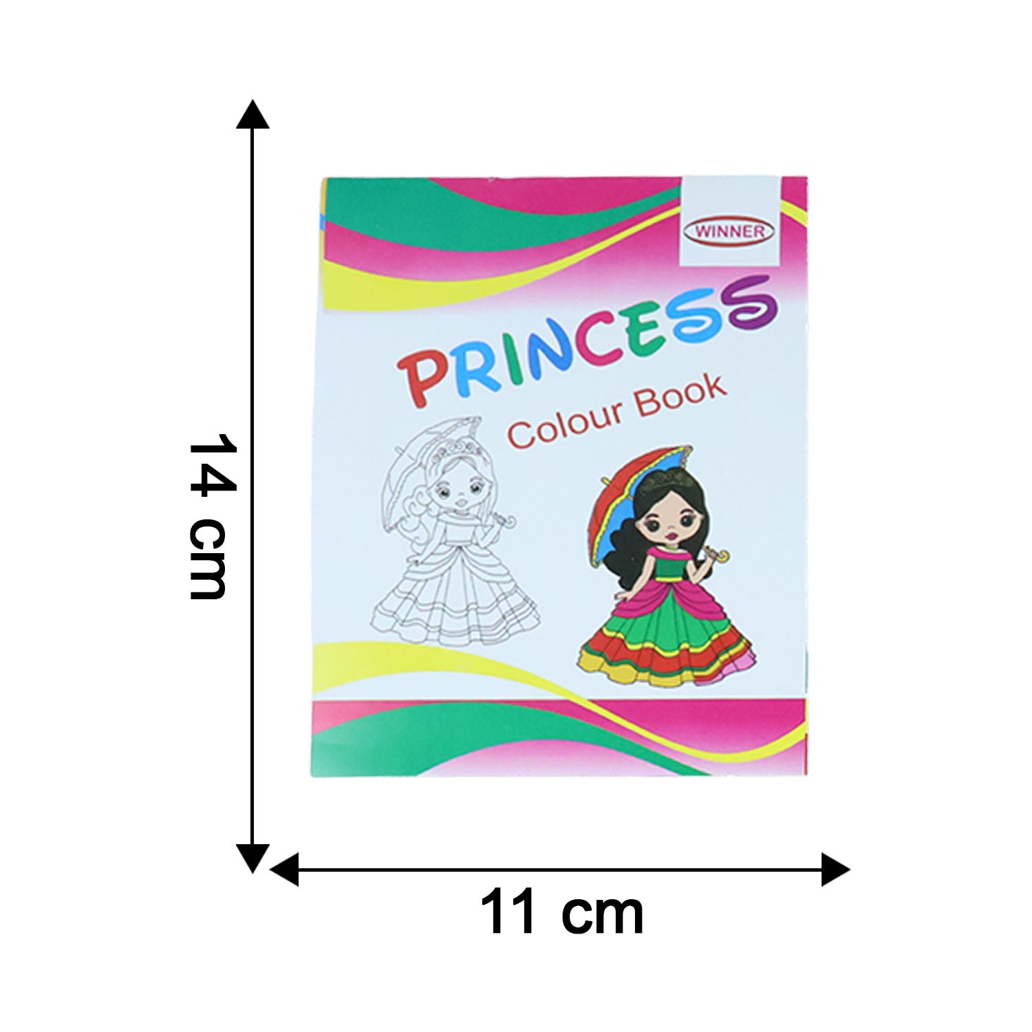 Kids colouring book set dimensions & size guide