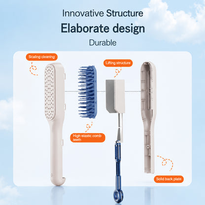 Self Cleaning Massage Comb Detangling Hair Brush for Scalp (1 Pc)
