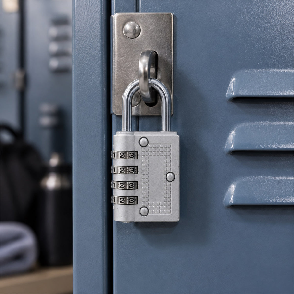 4 Digit Combination Padlock Resettable Number Lock for Luggage and...