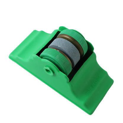 Compact Knife Sharpener with Adhesive Base, Manual Roller Blade Sharpener (1 Pc)
