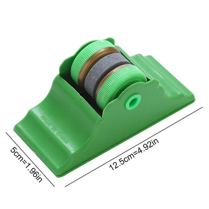 Compact Knife Sharpener with Adhesive Base, Manual Roller Blade Sharpener (1 Pc)
