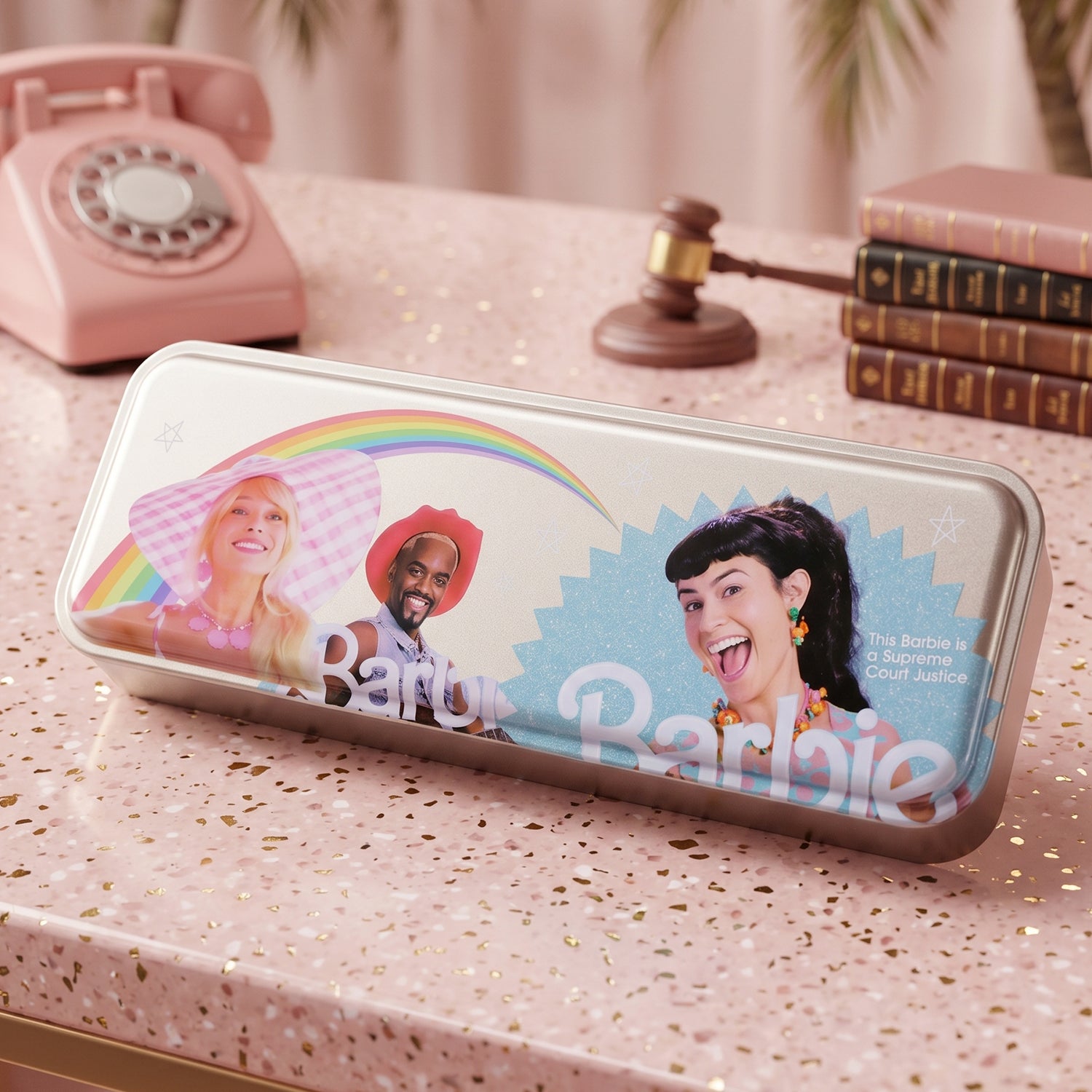 kids stationery gift set metal pencil box