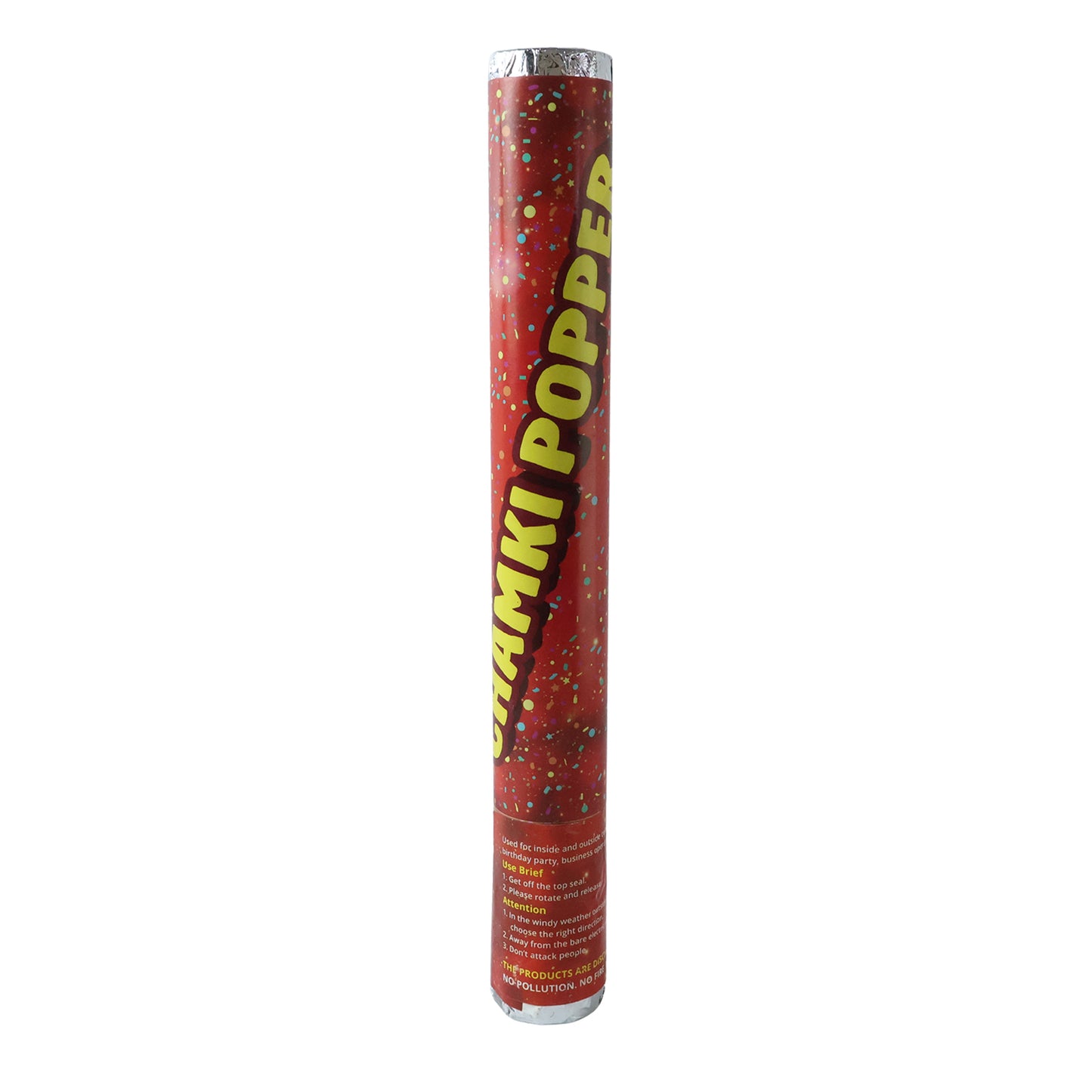 Red Chamki Confetti Party Popper for Birthday Wedding and Celebration (1 Pc)