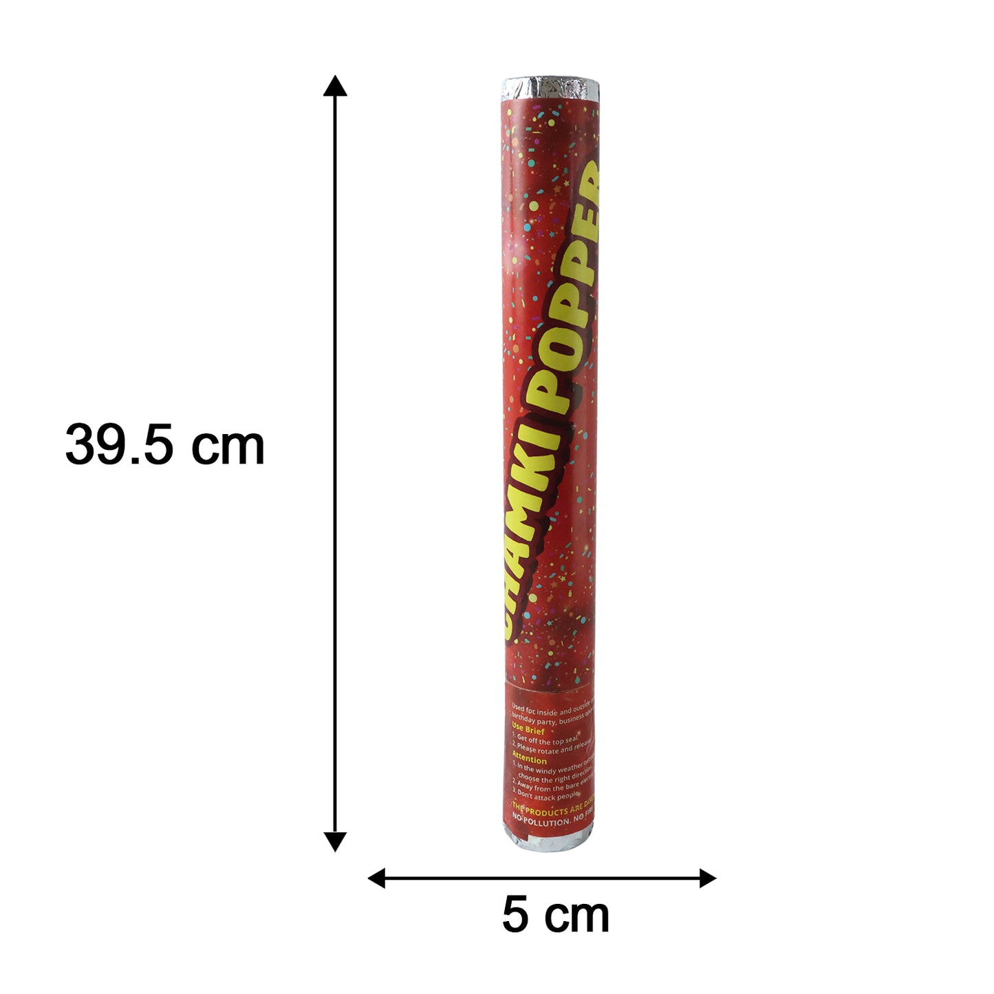 Red Chamki Confetti Party Popper for Birthday Wedding and Celebration (1 Pc)