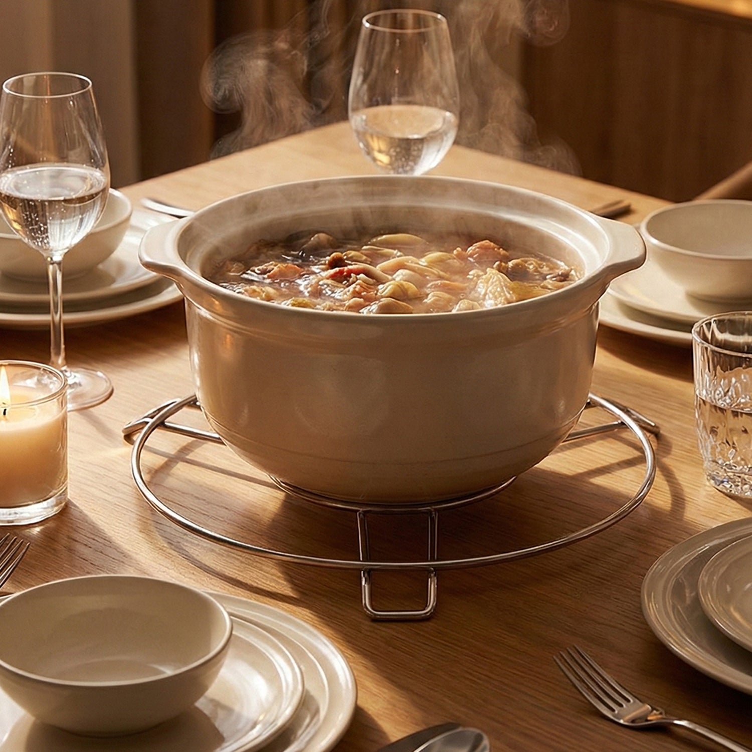 Heatproof Hot Pot Stand Stainless Steel