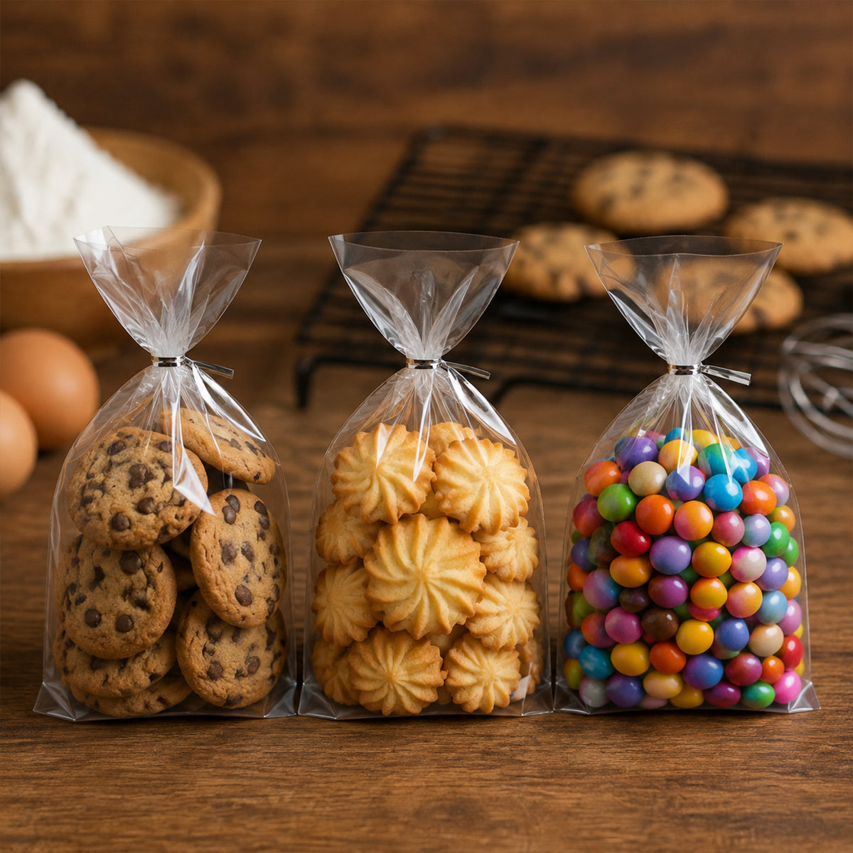 Clear Cookie Bags – Durable Transparent Treat Bags