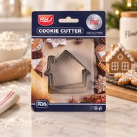 Stainless Steel House Shape Cookie Cutter Set for Baking (1 Set)
