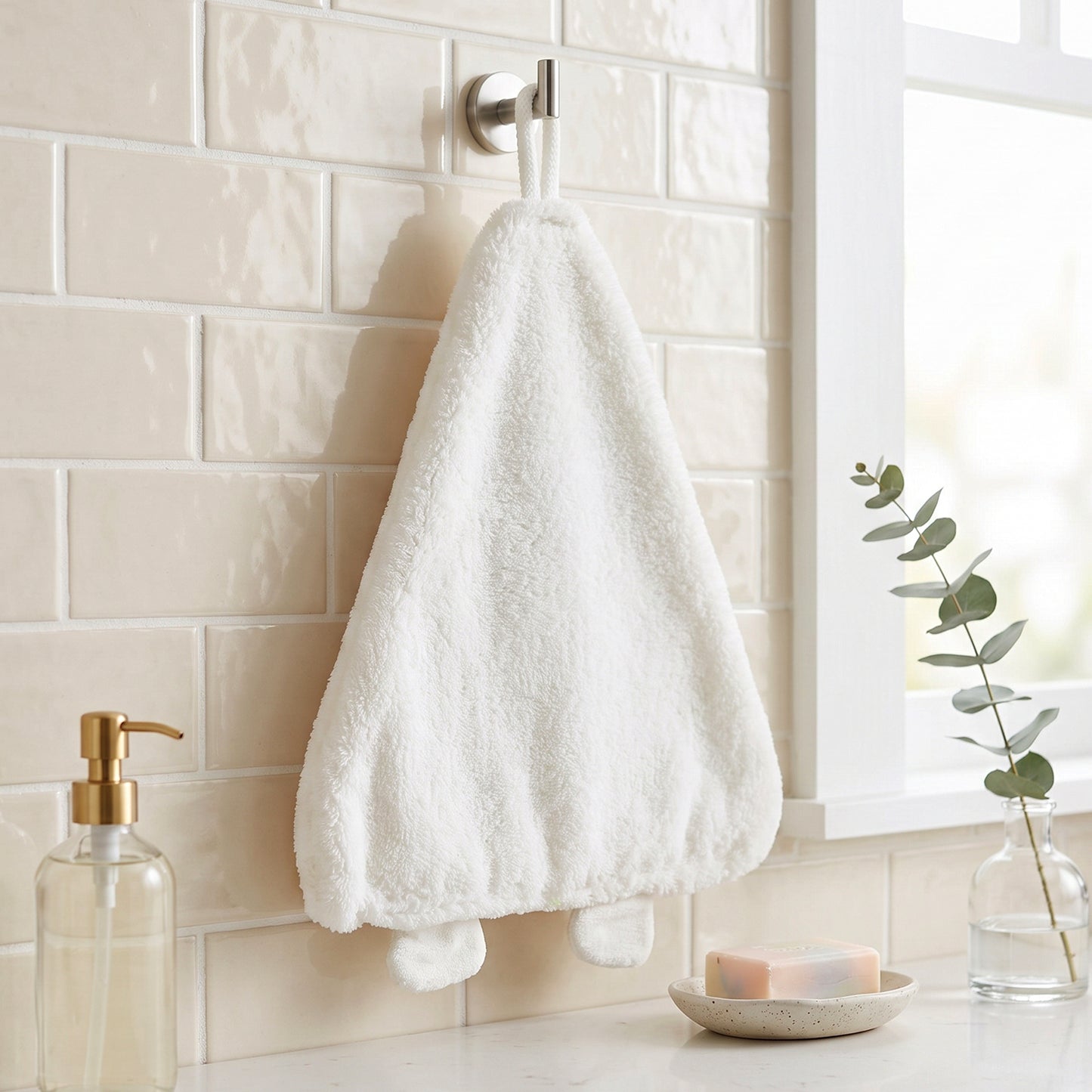 Cartoon Microfiber Hanging Hand Towel Quick Dry Kitchen Wipe Cloth (1 Pc)