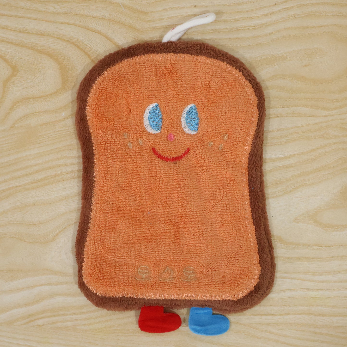 Cartoon Bread Slice Microfiber Hanging Hand Towel Quick Dry Cloth (1 Pc)