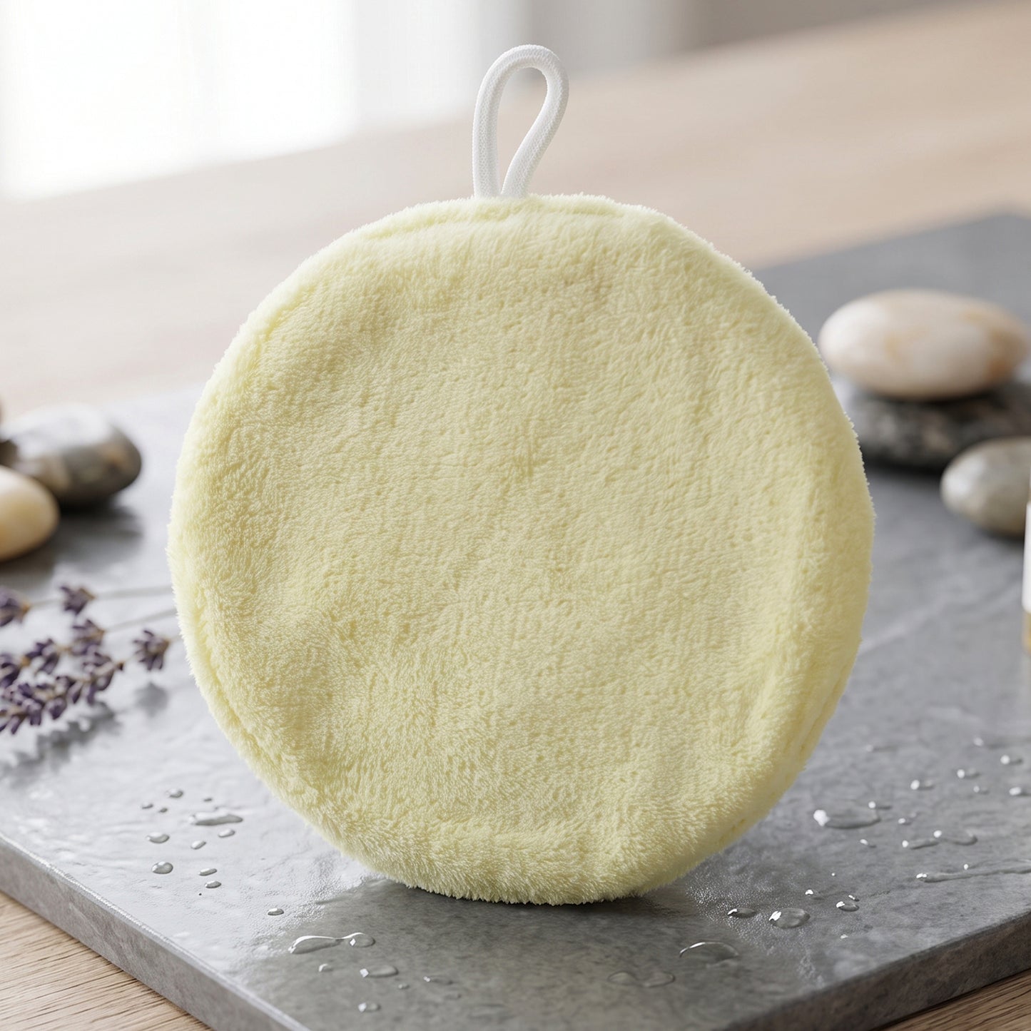 Cartoon Donut Microfiber Hanging Hand Towel Quick Dry Kitchen Cloth (1 Pc)