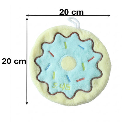Cartoon Donut Microfiber Hanging Hand Towel Quick Dry Kitchen Cloth (1 Pc)