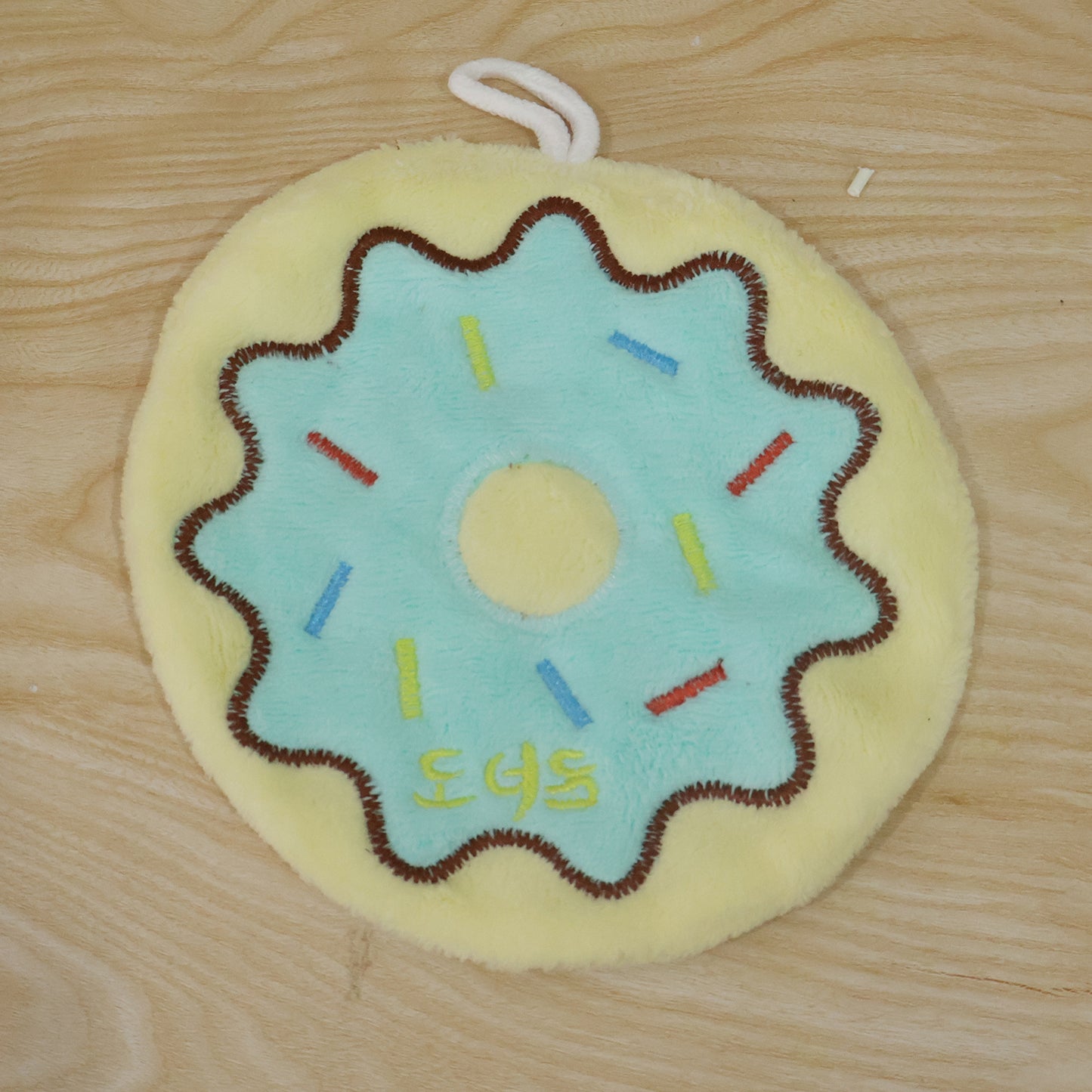 Cartoon Donut Microfiber Hanging Hand Towel Quick Dry Kitchen Cloth (1 Pc)
