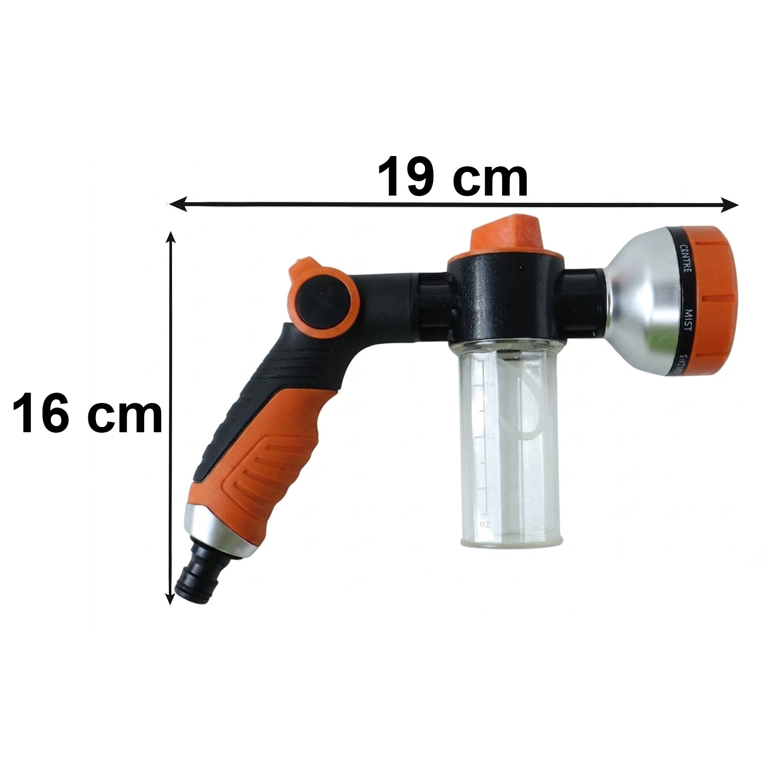 Versatile garden water spray gun with foam water and multiple spray options