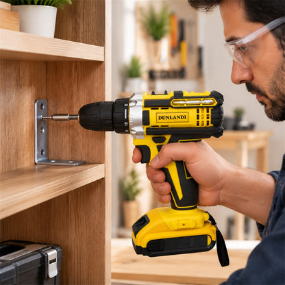 Cordless Drill Machine Kit 20V with 2 Batteries, Charger and Bits Case (1 Set)
