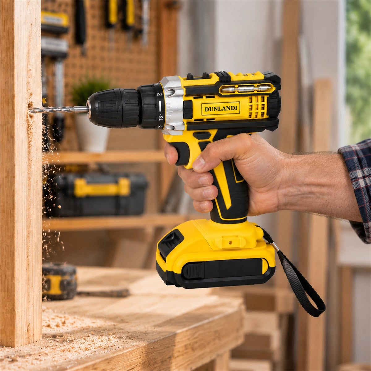 Cordless Drill Machine Kit 20V with 2 Batteries, Charger and Bits Case (1 Set)