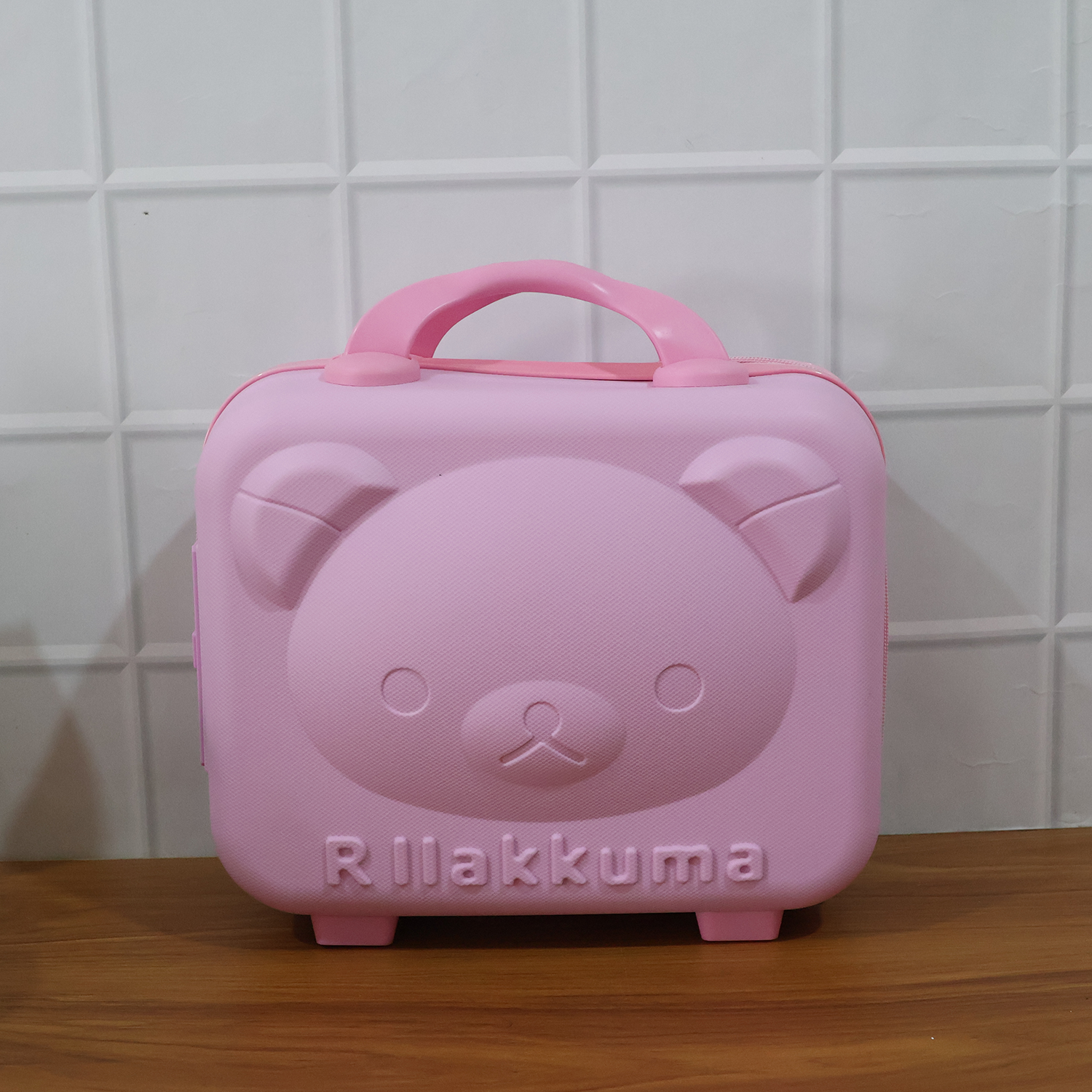 3-Digit Number Lock Kids Bear-Shaped Hard Shell Storage Carry Case with Handle