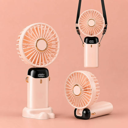 Rechargeable portable fan with multiple speed settings