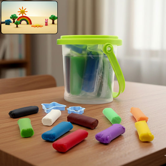 Aditi Kids Fun Dough Set with 20 Soft Dough Sticks and Shape Molds