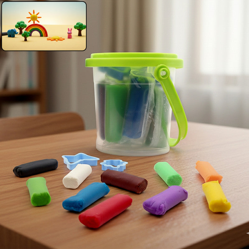 Aditi Kids Fun Dough Set with 20 Soft Dough Sticks and Shape Molds