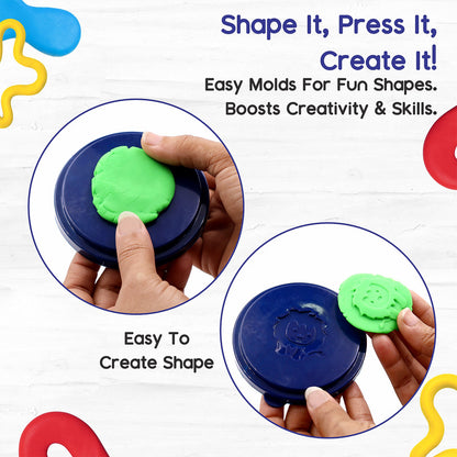 Aditi Kids Fun Dough Set with 20 Soft Dough Sticks and Shape Molds