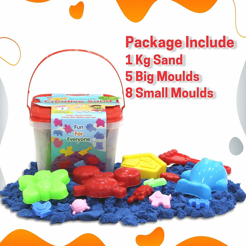 Aditi Creative Sand Kit for Kids with 1kg Sand & 13 Shape Moulds