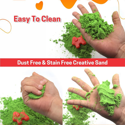 Aditi Creative Sand Kit for Kids with 1kg Sand & 13 Shape Moulds