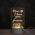 LED Acrylic Message Board Night Lamp – USB Powered Decorative Light