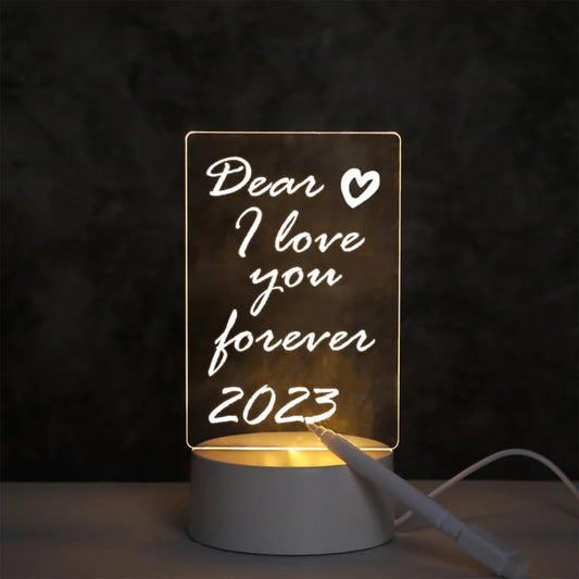 LED Acrylic Message Board Night Lamp