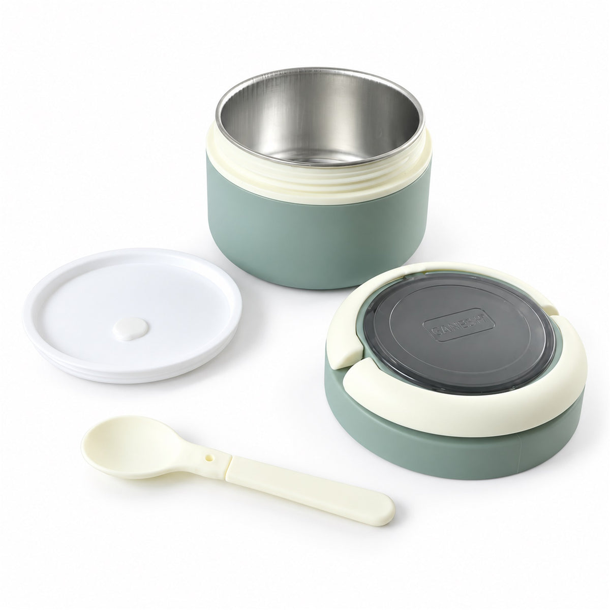 Insulated Lunch Box – Airtight, Leak-Proof with Spoon | Ganesh