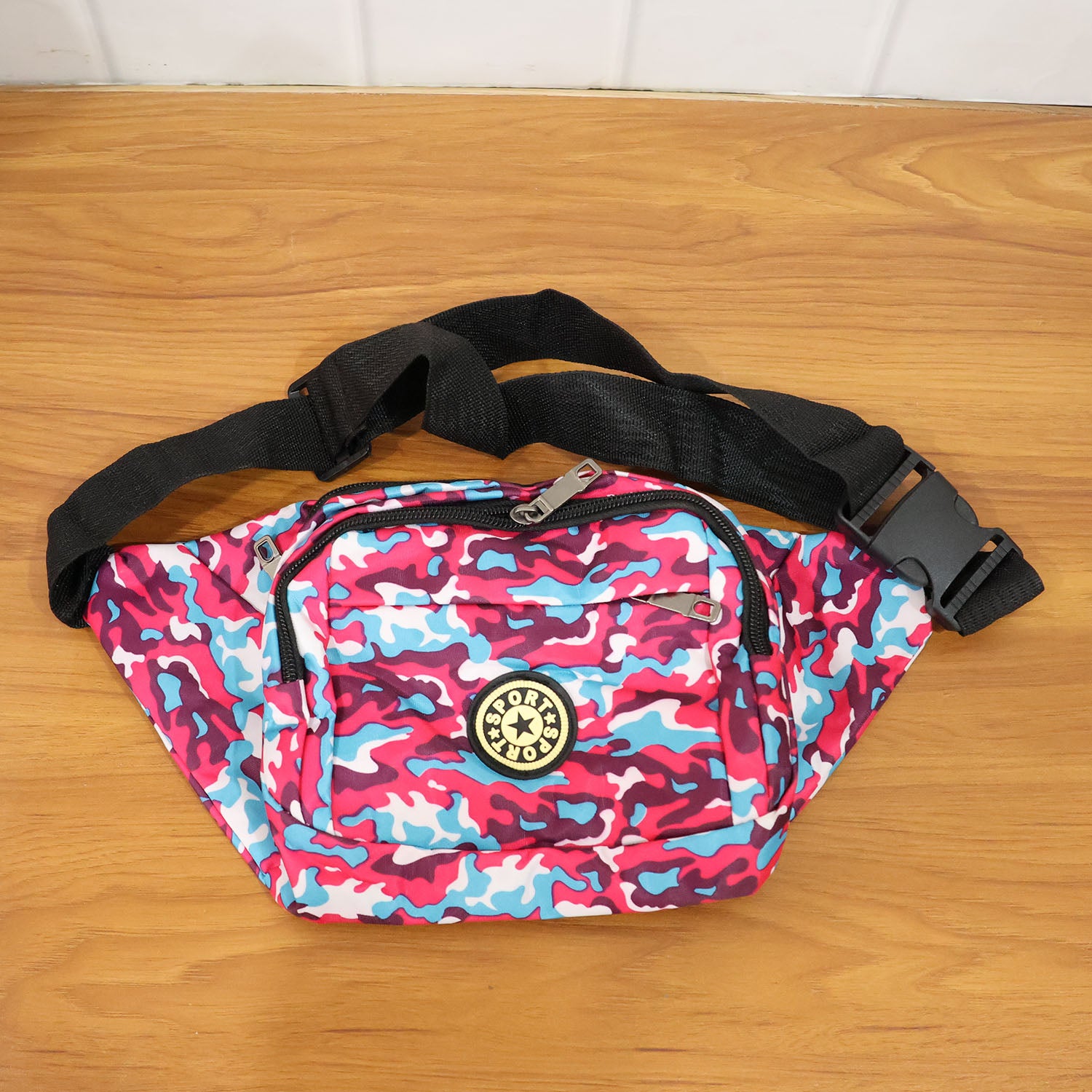 Waist bag worn cross-body style