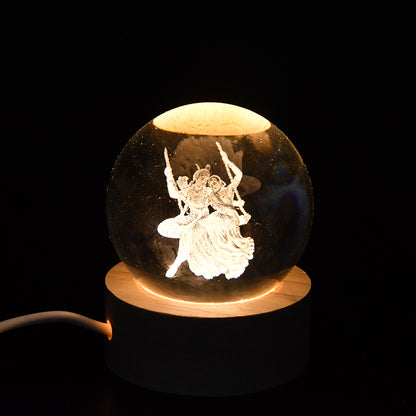 3D Crystal Ball lamps for Bedroom 3D Lamps for Home Decoration 3D Crystal Ball Night Light Gifts for Women Gifts for Men Room Decor Items for Bedroom for Friend and Family (1 Pc)