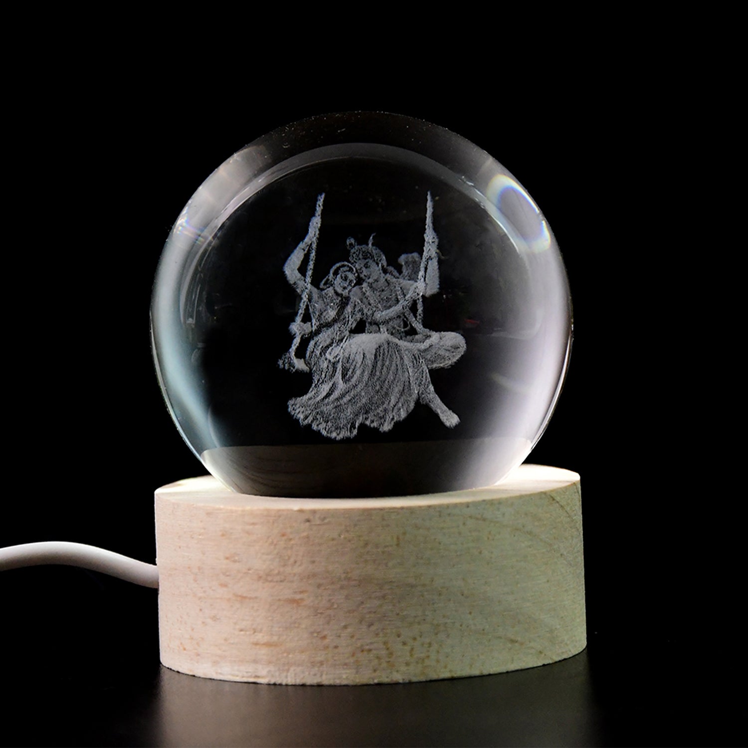 3D Crystal Ball lamps for Bedroom 3D Lamps for Home Decoration 3D Crystal Ball Night Light Gifts for Women Gifts for Men Room Decor Items for Bedroom for Friend and Family (1 Pc)