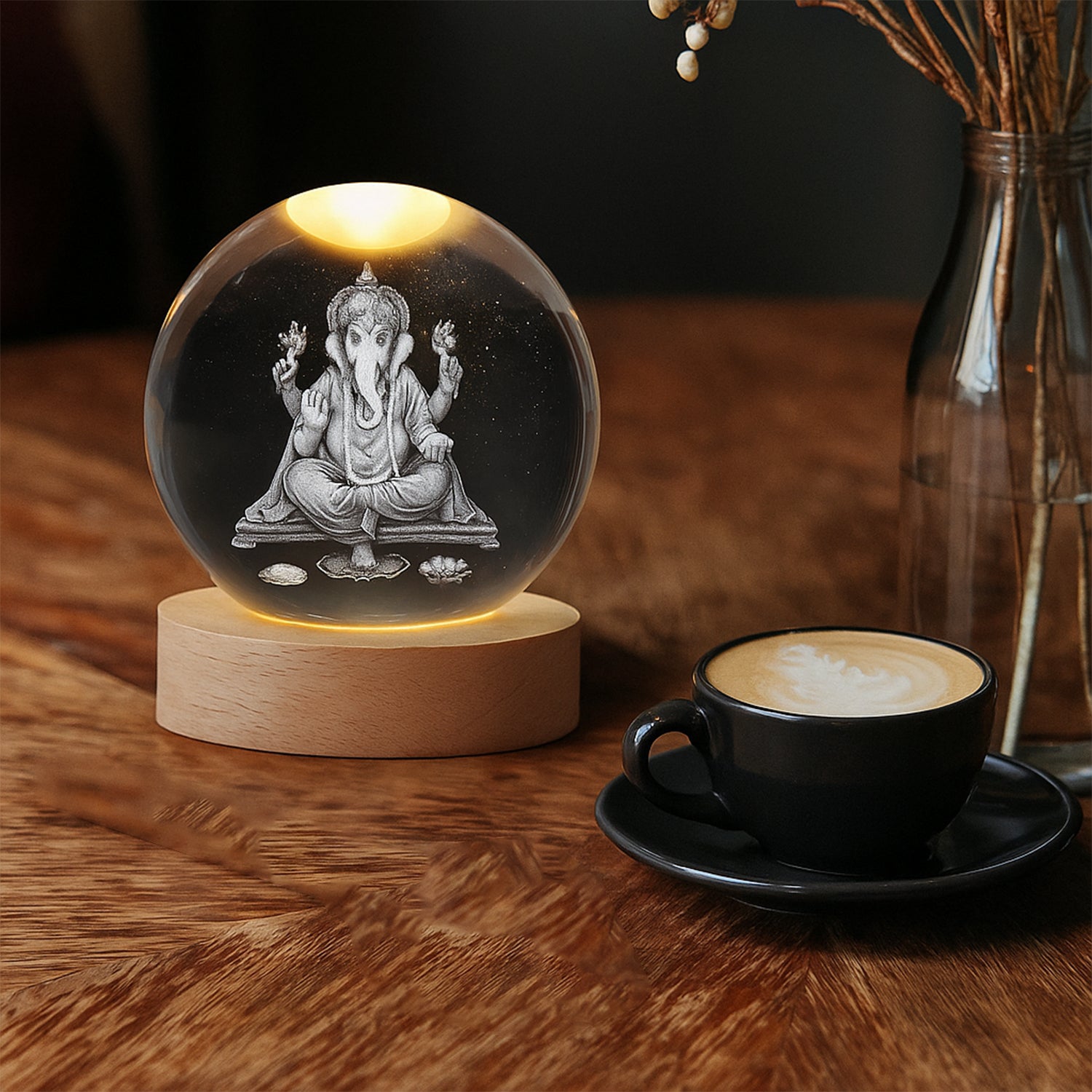 3D Crystal Ball lamps for Bedroom 3D Lamps for Home Decoration 3D Crystal Ball Night Light Gifts for Women Gifts for Men Room Decor Items for Bedroom for Friend and Family (1 Pc)
