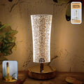 Crystal Table Lamp – Sparkle Design with Golden Base LED