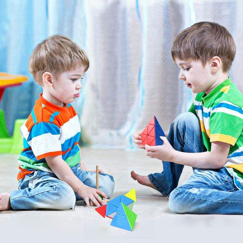 Aditi Pyraminx Speed Cube | Stickerless Triangle Puzzle for Kids & Beginners