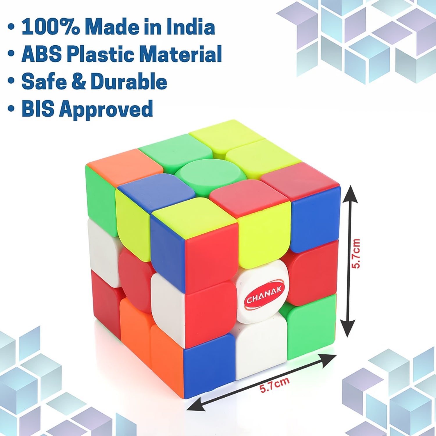 Aditi 3×3 Speed Cube | Stickerless Smooth-Turning Puzzle Cube for Kids & Beginners